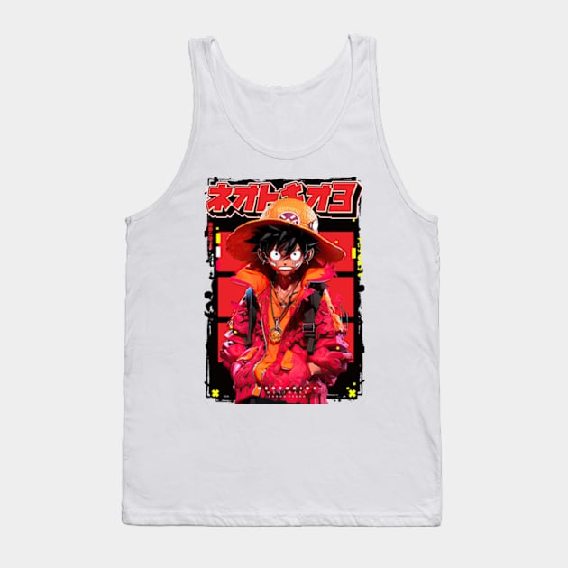 MUGIWARA MONKEY D. LUFFY | One Piece Anime Manga Pop Culture | PROUD OTAKU Tank Top by PROUD OTAKU